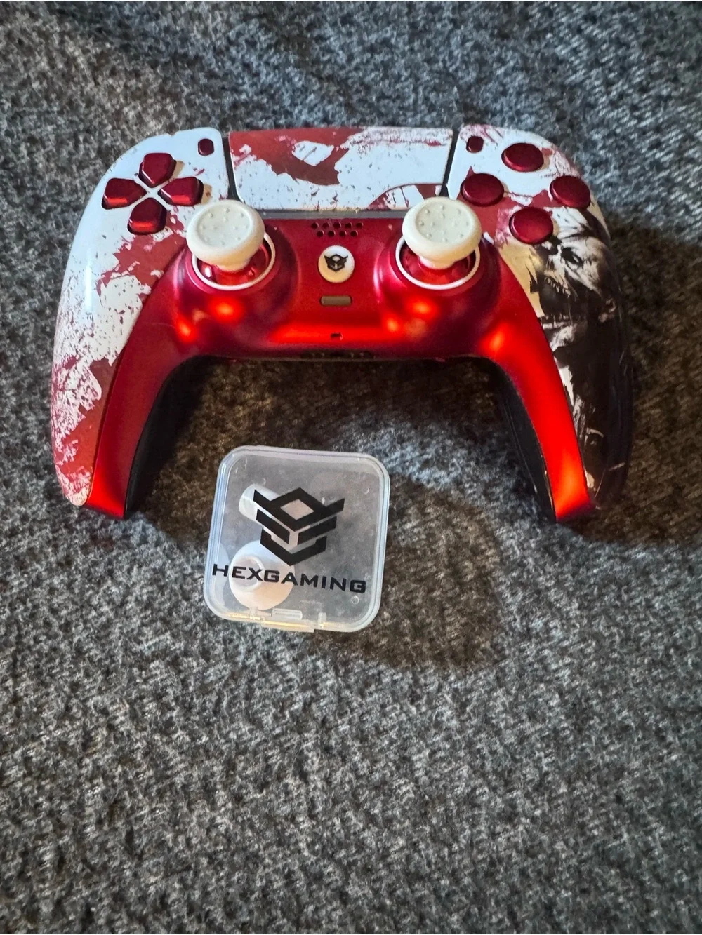 SALE HexGaming Ultimate Blood Zombie PS5 Controller 4 Rear Buttons Works GREAT